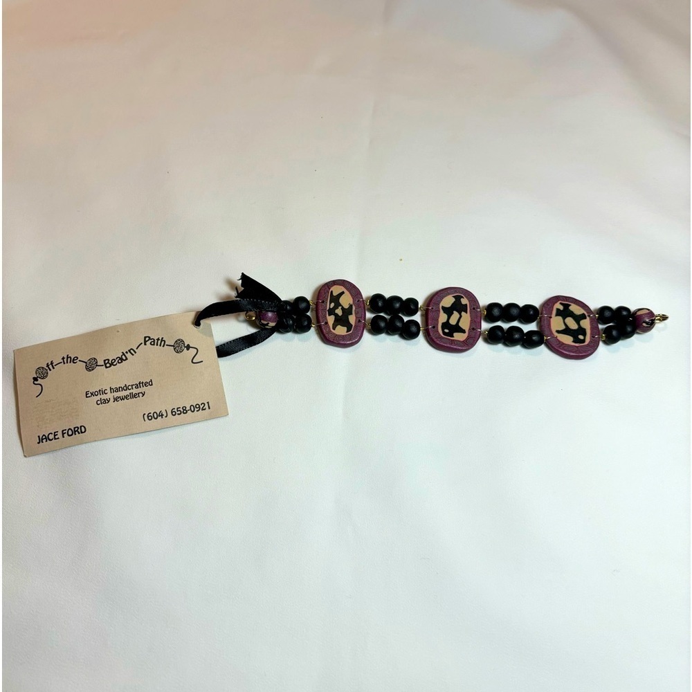 OFF THE BEAD’N PATH Bracelet Handcrafted Clay Jewelry By Jace Ford NEW WITH TAG - Picture 2 of 7